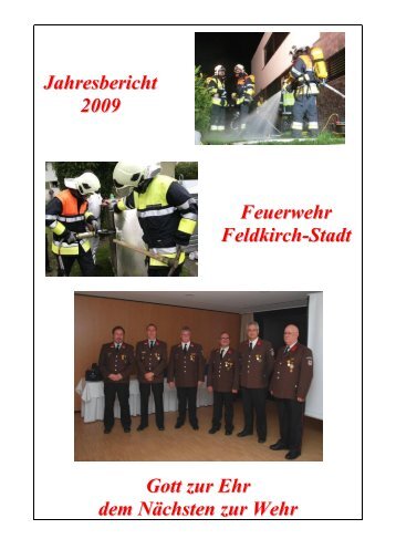 Jahresbericht 2009 Feuerwehr Feldkirch-Stadt Gott zur Ehr dem ...