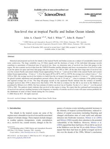 Sea-level rise at tropical Pacific and Indian Ocean islands - Antarctic ...