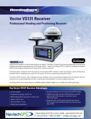 Hemisphere GPS Vector VS131 Receiver Data Sheet - NavtechGPS