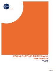 ECCnet ProSYNC EDI 832 Import Web Interface ... - GS1 Canada