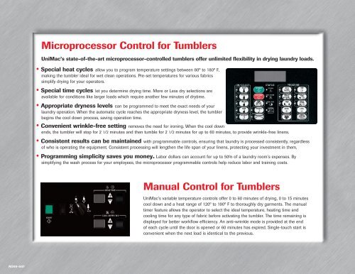 P-Series A-Series B-Series Features - UniMac