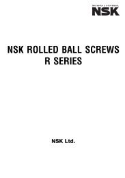 NSK ROLLED BALL SCREWS R SERIES - Dimensor