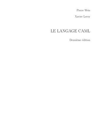 Le Langage Caml (pdf) - Inria