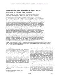 Noah land surface model modifications to improve snowpack ...