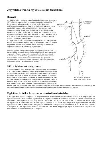 Jegyzetek a francia egyköteles alpin technikáról