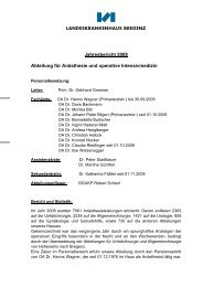 Jahresbericht 2008 Abteilung für Anästhesie und operative ...