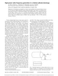 High-power rf generation in a hollow-cathode - Physics@Technion