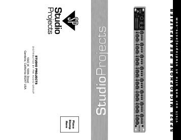 sp828 manual.indd - Studio Projects