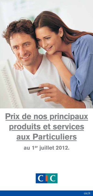 Prix de nos principaux produits et services aux Particuliers - CIC