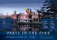 PARTY IN THE PARK PARTY IN THE PARK - Old Buckenham Hall
