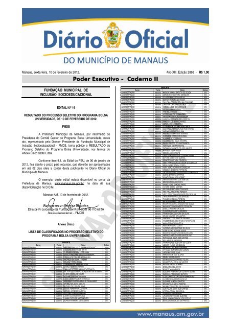 2868 caderno 2 - DiÃ¡rio Oficial do MunicÃ­pio