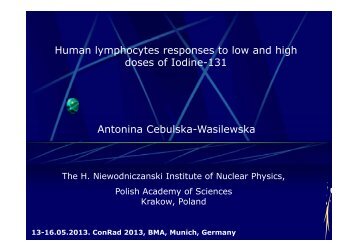 Antonina Cebulska-Wasilewska Human lymphocytes ... - Bsbb