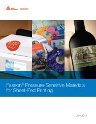 Fasson® Pressure-Sensitive Materials for Sheet-Fed ... - Unisource