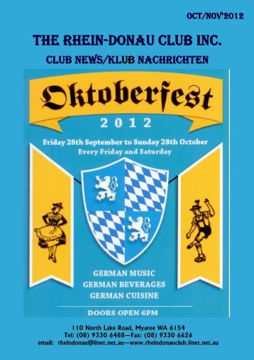 October 2012 / November 2012 (PDF) - Rhein Donau Club - iiNet
