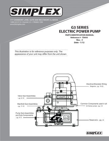 g3 series electric power pump - Simplex
