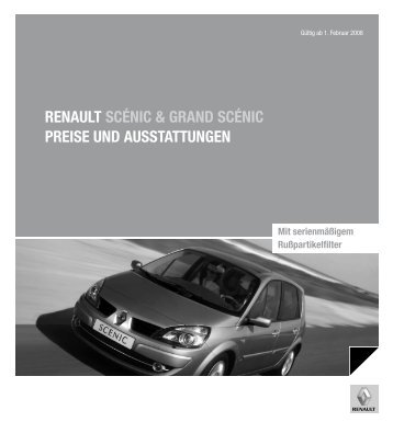 Renault scÃƒÂ‰nic & gRand scÃƒÂ‰nic PReise und ausstattungen