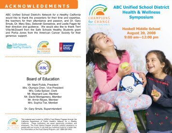 Wellness Conference Brochure - California Department of Public ...