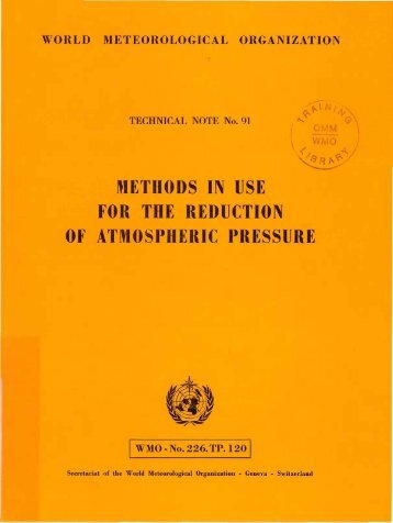 methods in use for the reduction of atmospheric ... - E-Library - WMO