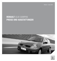 RENAULT CLIO CAMPUS PREISE UND AUSSTATTUNGEN