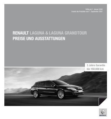 Renault laguna & laguna gRandtouR PReise und ausstattungen 3  ...