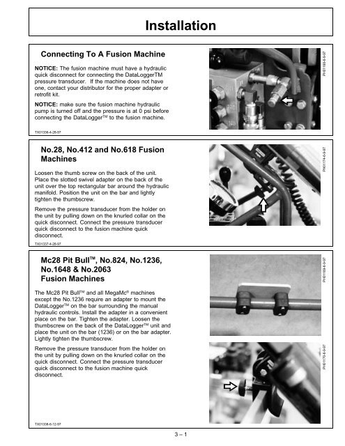 Operator's manual (PDF) - McElroy Manufacturing, Inc.