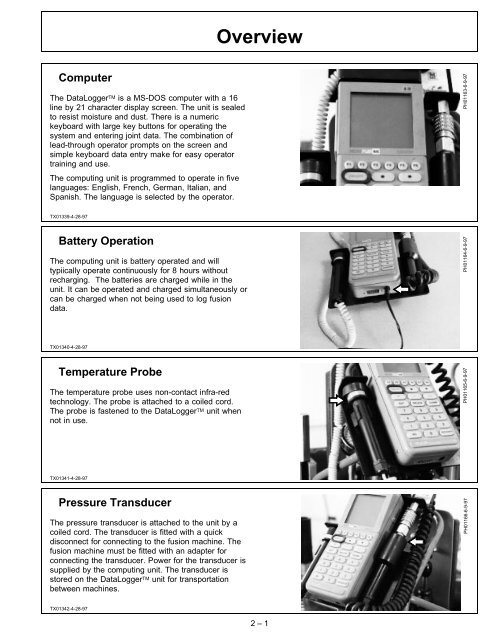 Operator's manual (PDF) - McElroy Manufacturing, Inc.