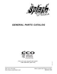 GENERAL PARTS CATALOG - CCO Whirlpool and Spa Service