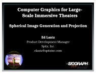 Computer Graphics for Large- Scale Immersive ... - Spitz Extranet