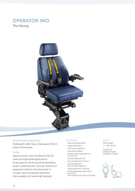 chair-solutions for ships - Marine Plant Systems