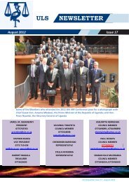 ULS NEWSLETTER - Uganda Law Society