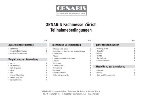 Teilnahmebedingungen - Ornaris