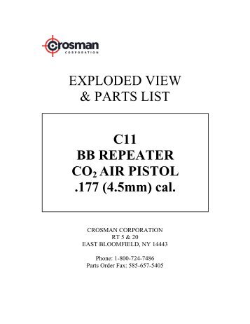 EXPLODED VIEW & PARTS LIST C11 BB REPEATER ... - Crosman
