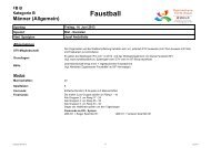 Spielplan - Swiss Faustball