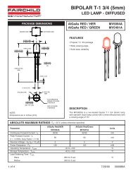 MV5094A and MV5491A Bipolar T-1 3/4 LED Lamps ... - DigiKey