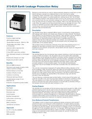 373-ELR Earth Leakage Protection Relay - Crompton Western ...