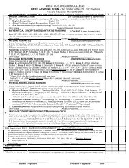 (IGETC) Checklist - West Los Angeles College