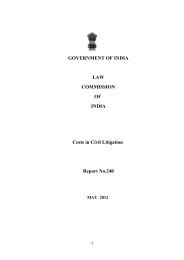 240th Report on Costs in Civil Litigation - Law Commission of India