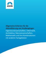 Allgemeine Kriterien fÃ¼r die Akkreditierung von ... - ASIIN e. V.