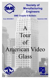 A Tour of American Video Glass - Society of Manufacturing Engineers