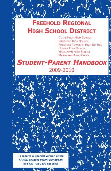 Parent Handbook-2009-10.qxd - Freehold Regional High School ...