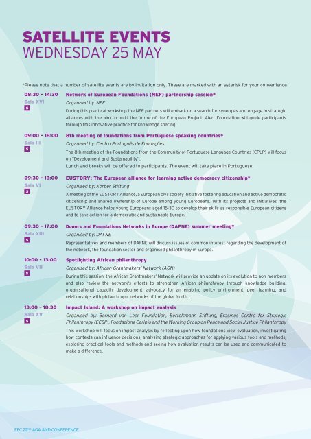Conference programme - The European Foundation Centre