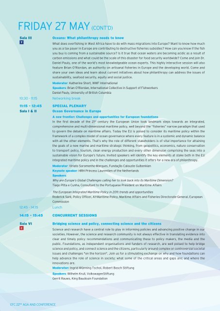 Conference programme - The European Foundation Centre