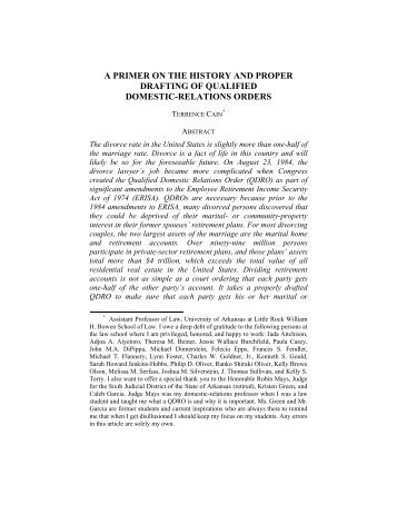 Qualified Domestic Relations Order (QDRO) - West Virginia Qualified Domestic Relations Order (QDRO) - West Virginia