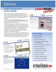 E-learning Content CAM Turning spectraCAM - Intelitek