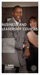 BUSINESS AND LEADERSHIP COURSES - UC Davis Extension