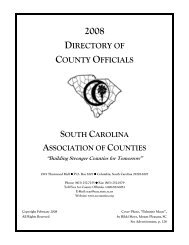 2008 Directory - South Carolina Association of Counties Home Page