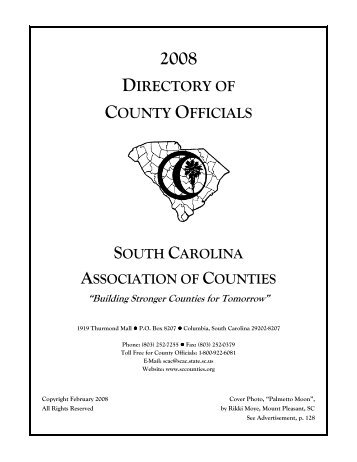 2008 Directory - South Carolina Association of Counties Home Page