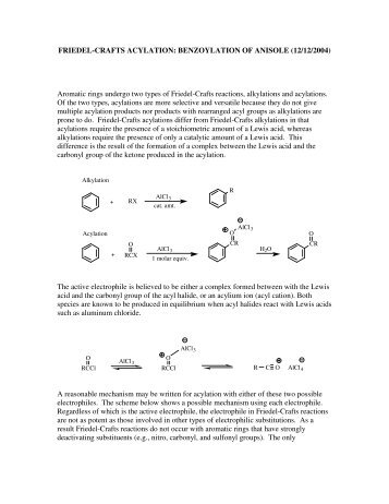 Friedel Crafts Acylation; 4-Methoxybenzophenone - Chemistry
