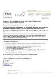 REQUEST FOR FORMAL WRITTEN PRICE QUOTATIONS ... - the JDA