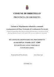 Relazione responsabile del procedimento - Comune di Orbetello